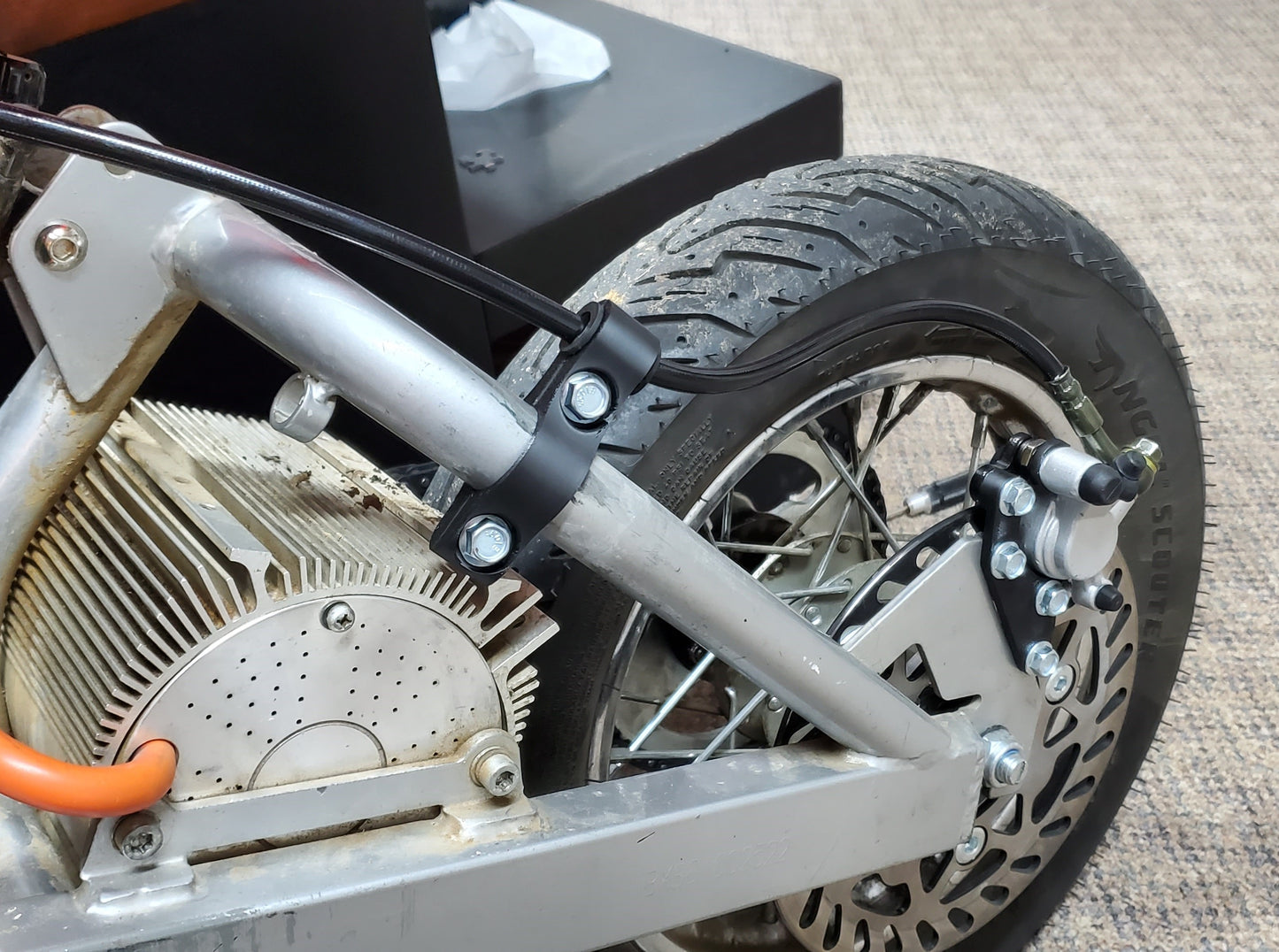 Rear Pitbike Brake Line Guide (Round)