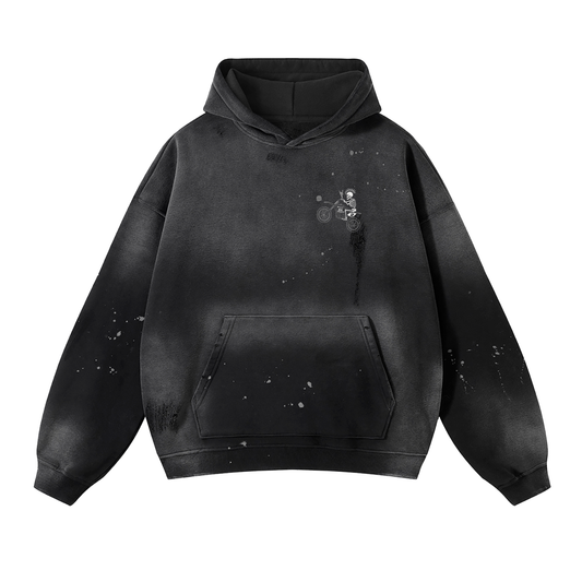 Distressed "Metal" Hoodie